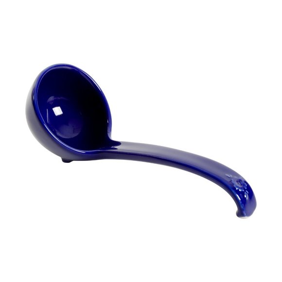 Pioneer Woman Frontier Rose Cobalt 3.17-Quart Soup Tureen with Ladle - Picture 4 of 7